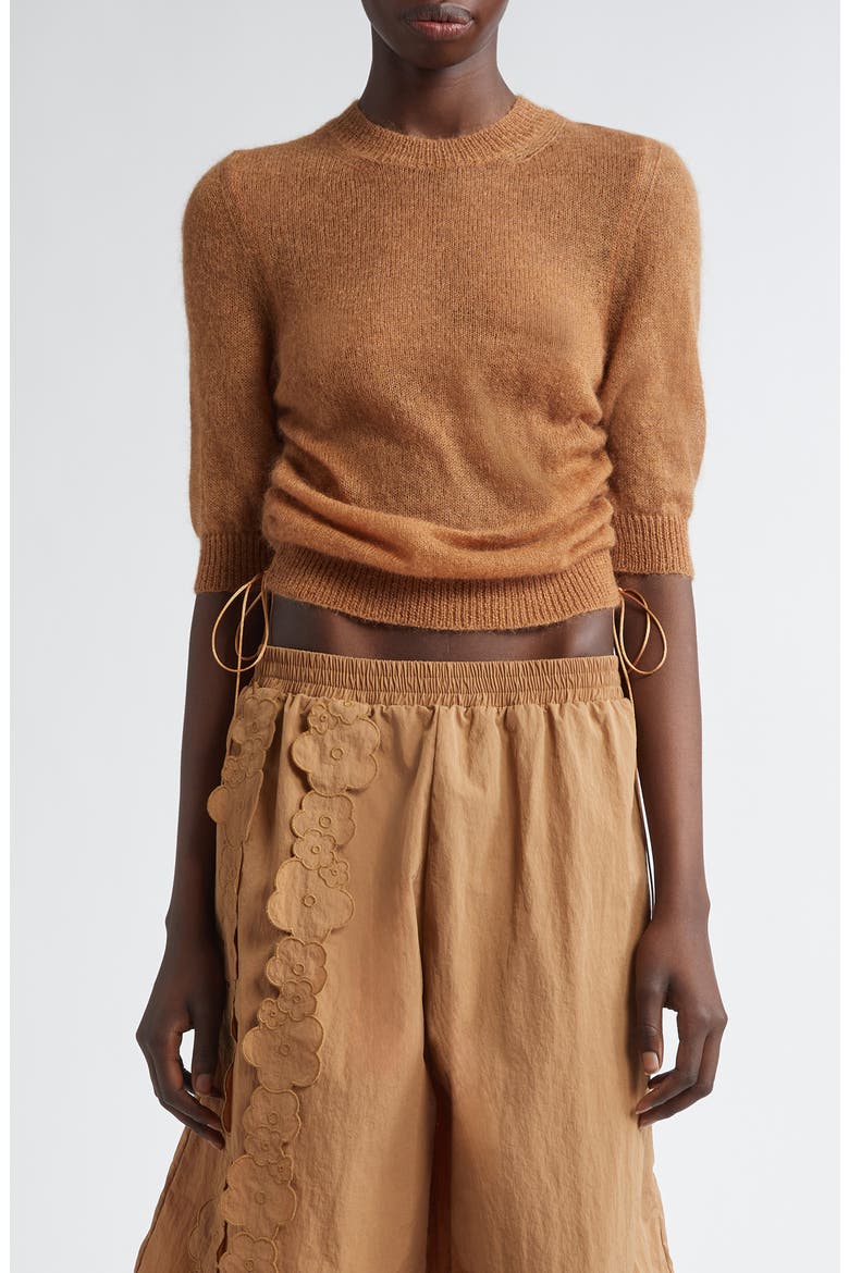 Videl Adjustable Mohair Blend Sweater, Main, color, CHESTNUT