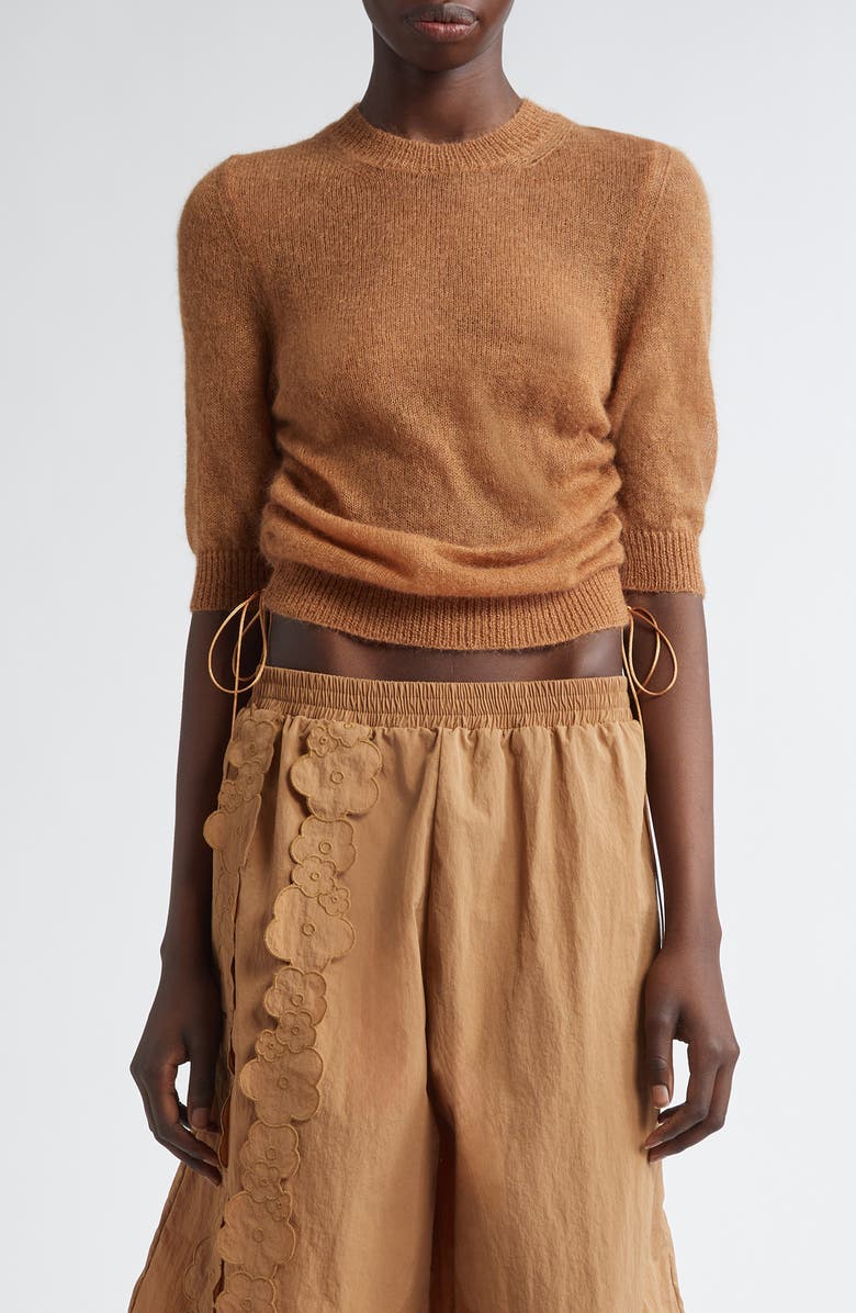 Cecilie Bahnsen Videl Adjustable Mohair Blend Sweater, Main, color, 