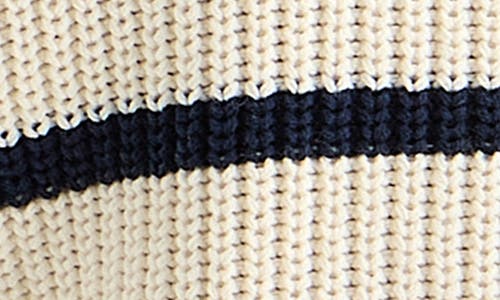 Lucky Brand Stripe Crewneck Sweater In White