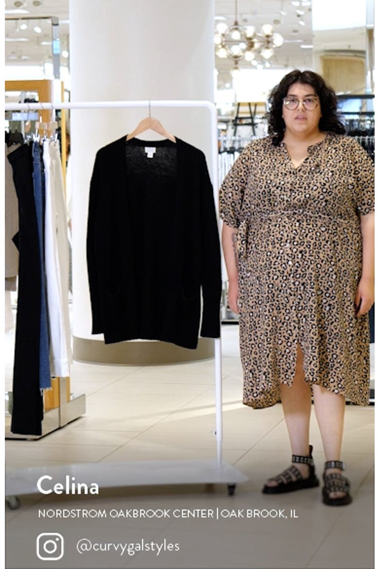 Collarless Open Front Long Cardigan video