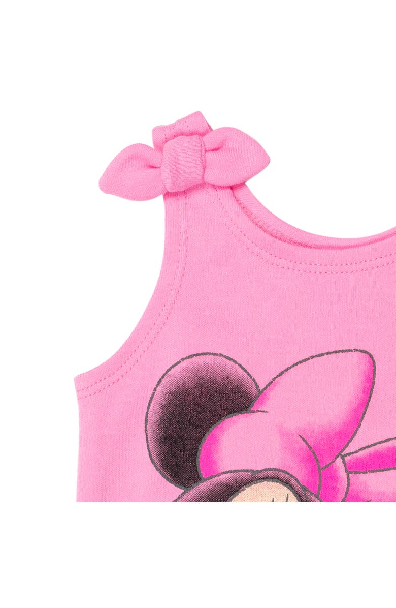 Disney Minnie Mouse Baby Girls' 2-Piece Sleeveless Romper and Headband Set, Alternate, color, Minnie Mouse Pink