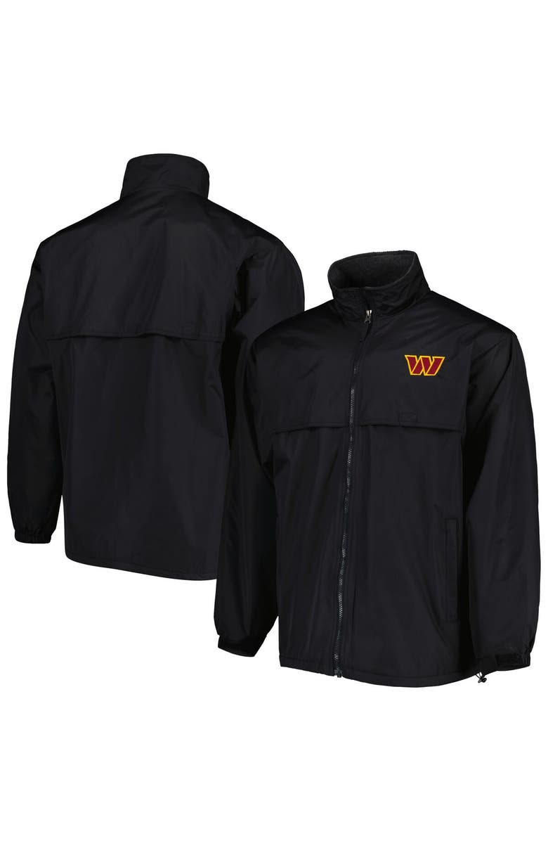 DUNBROOKE Men's Dunbrooke Black Washington Commanders Triumph Fleece Full-Zip Jacket, Main, color, 