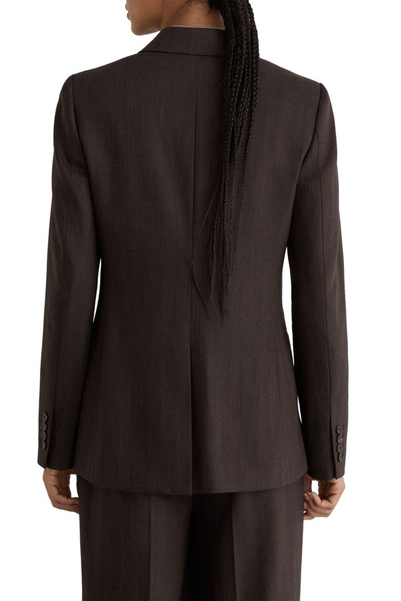Dawson Wool Blend Herringbone Double Breasted Blazer, Alternate, color, CHOCOLATE BROWN