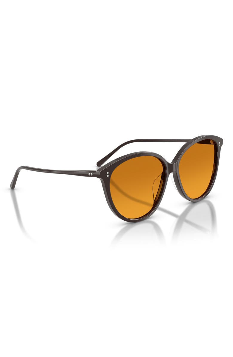 Oliver Peoples Soleau 60mm Butterfly Sunglasses, Alternate, color, Kuri Brown / Cognac Gradient