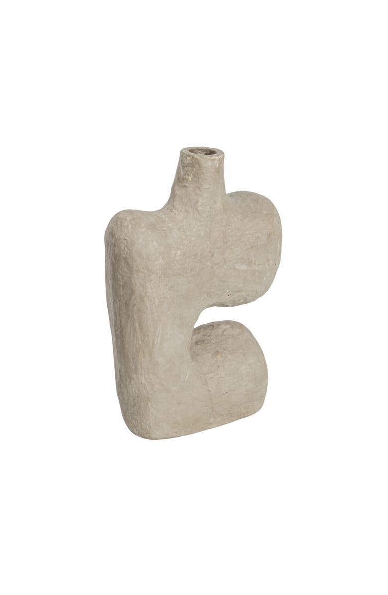 Storied Home Grey Paper Mache Vase, Main, color, Grey