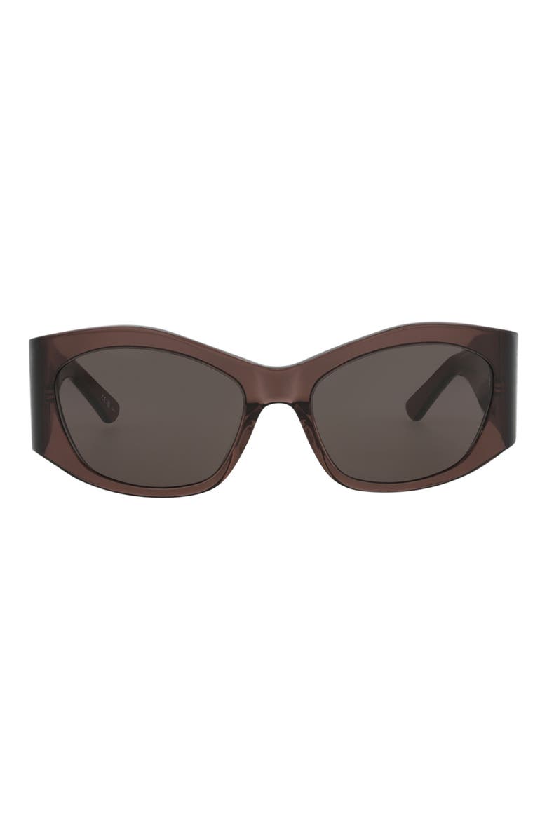 56mm Square Sunglasses, Main, color, BROWN BROWN GREY
