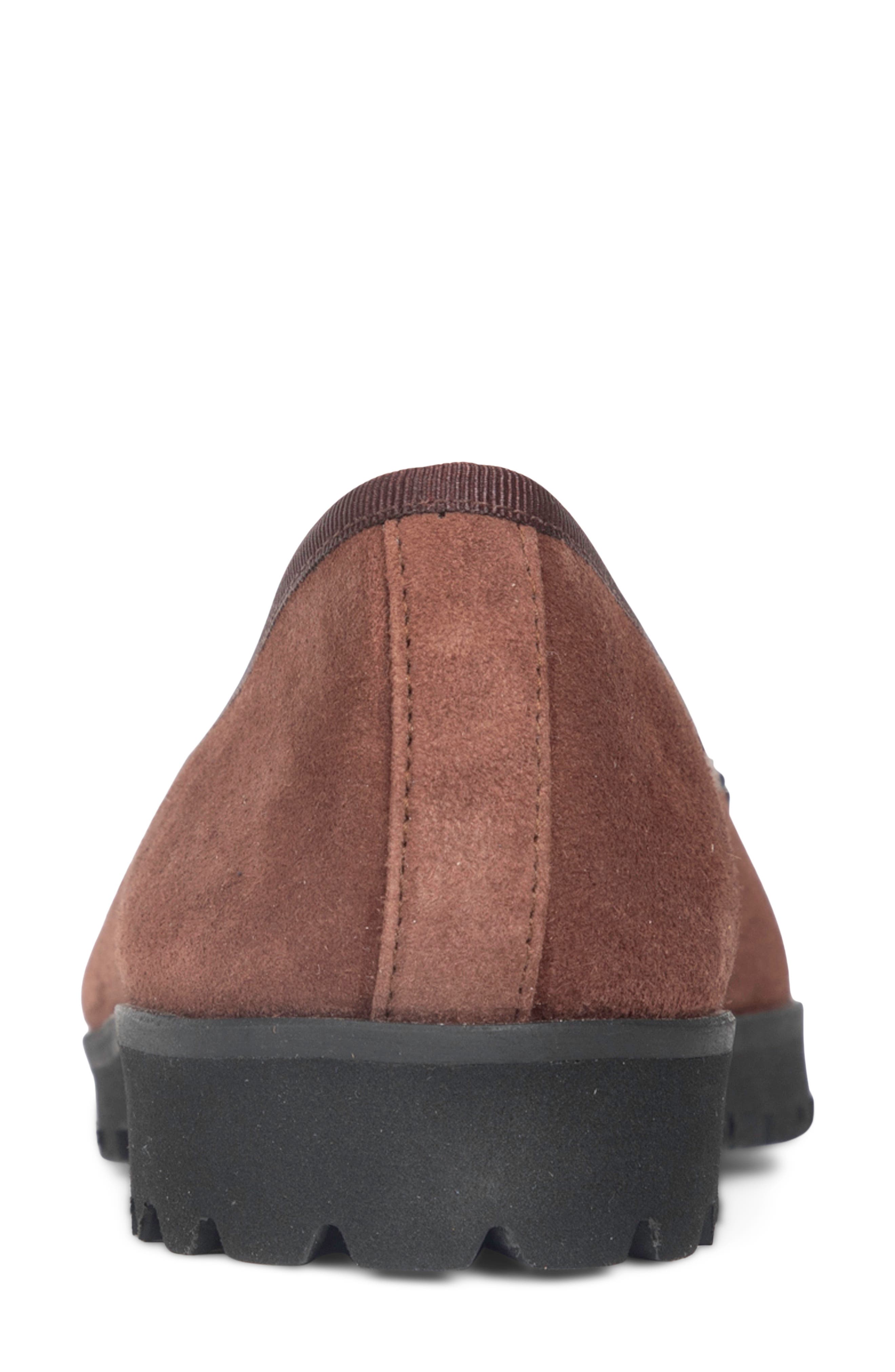 Bravo Lug Sole Ballet Flat, Alternate, color, CHOCOLATE SUEDE