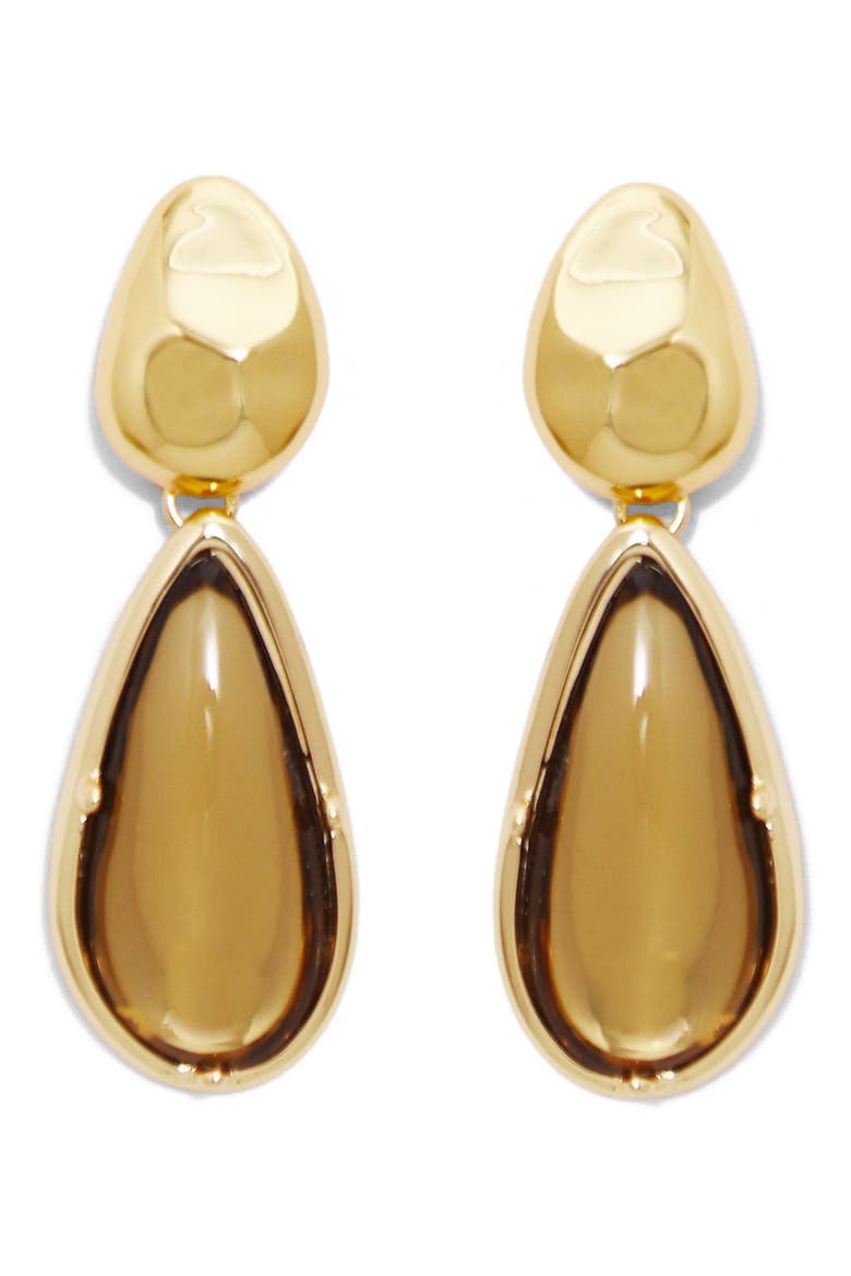 Solstice Drop Earrings, Main, color, GOLD/ AMBER