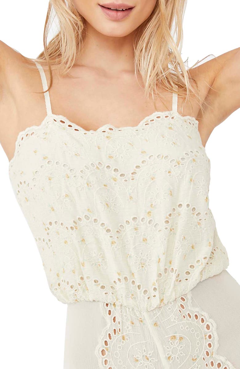 Free People Jillian Eyelet Bodysuit & Skirt Set, Alternate, color, 