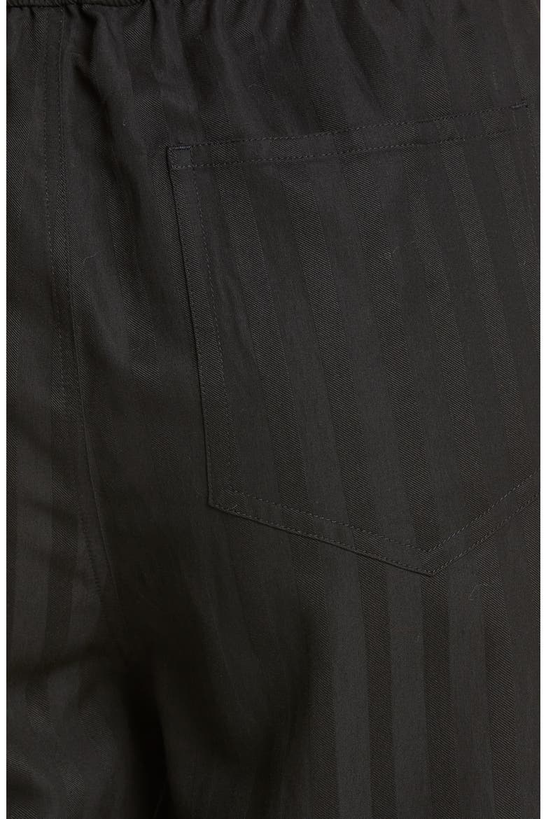 Tonal Stripe Relaxed Wide Leg Pants, Alternate, color, BLACK/ BLACK STRIPE