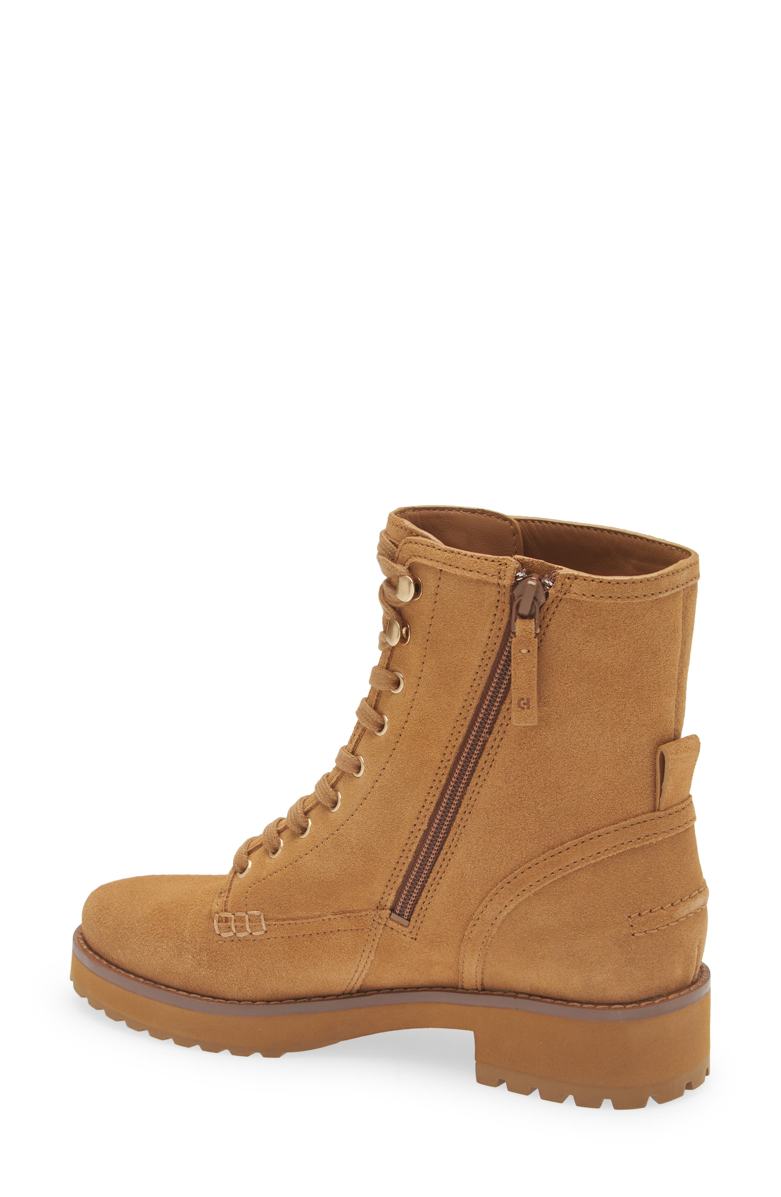 Cole Haan Lyndon Waterproof Lace-Up Boot, Alternate, color, Golden Honey Suede
