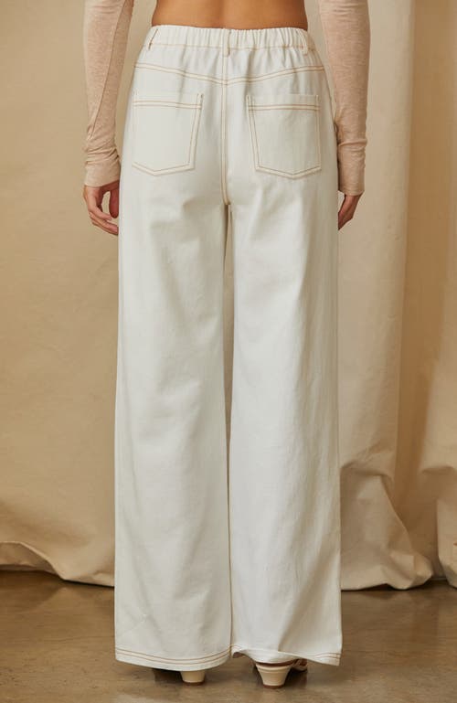 CRESCENT CRESCENT WHITE DENIM PANTS