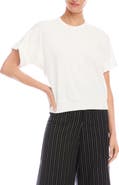 Karen Kane Cuffed Sleeve Rib T-Shirt
