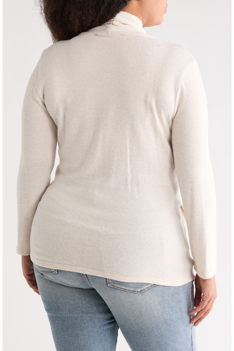 Surplice V-Neck Long Sleeve Brushed Knit Top, Alternate, color, OATMEAL