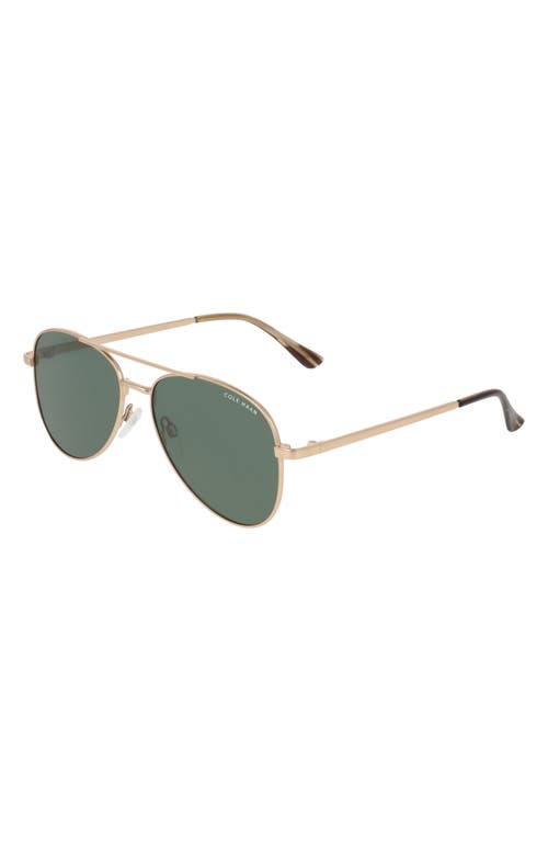 Cole Haan 57mm Aviator Sunglasses In Gold