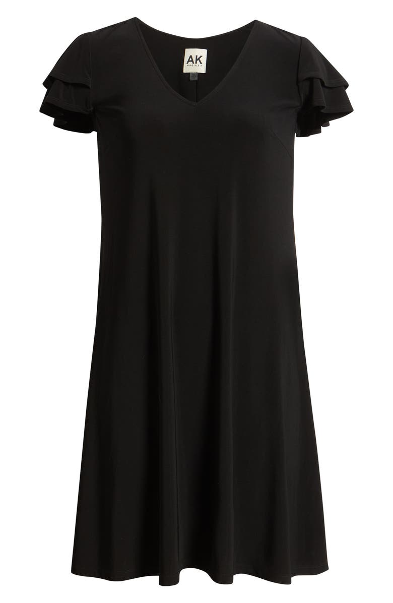 AK ANNE KLEIN Flutter Sleeve Shift Minidress, Alternate, color, Anne Black