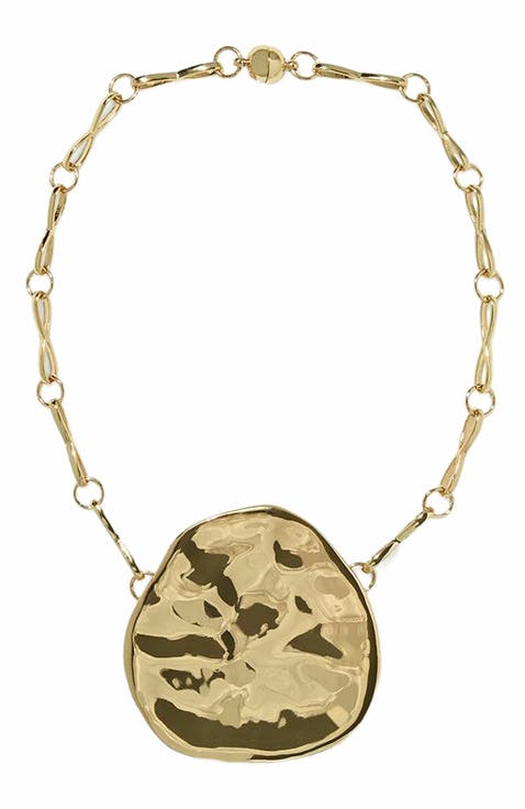 Hammered Plate Necklace