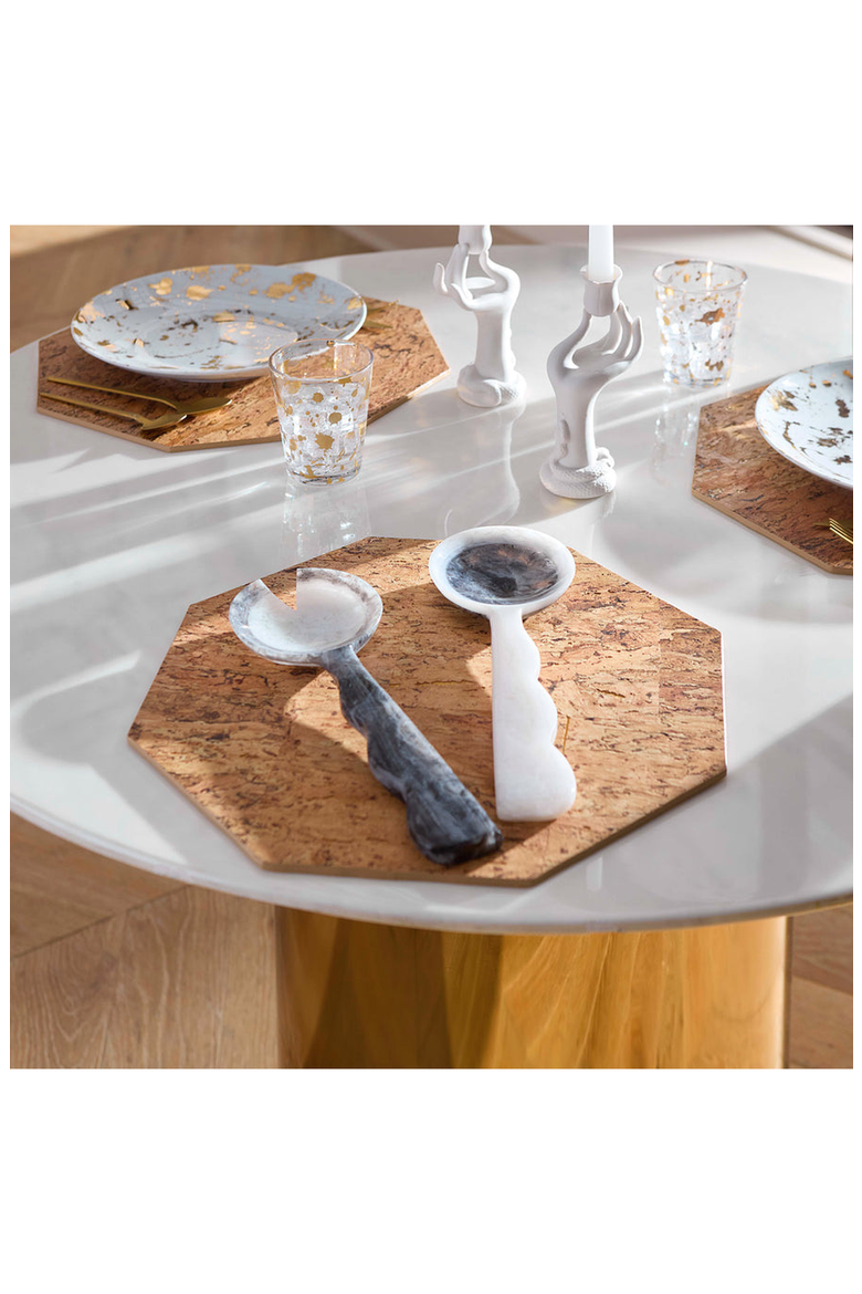 Como Ripple Salad Serving Set, Alternate, color, Black / White Marble