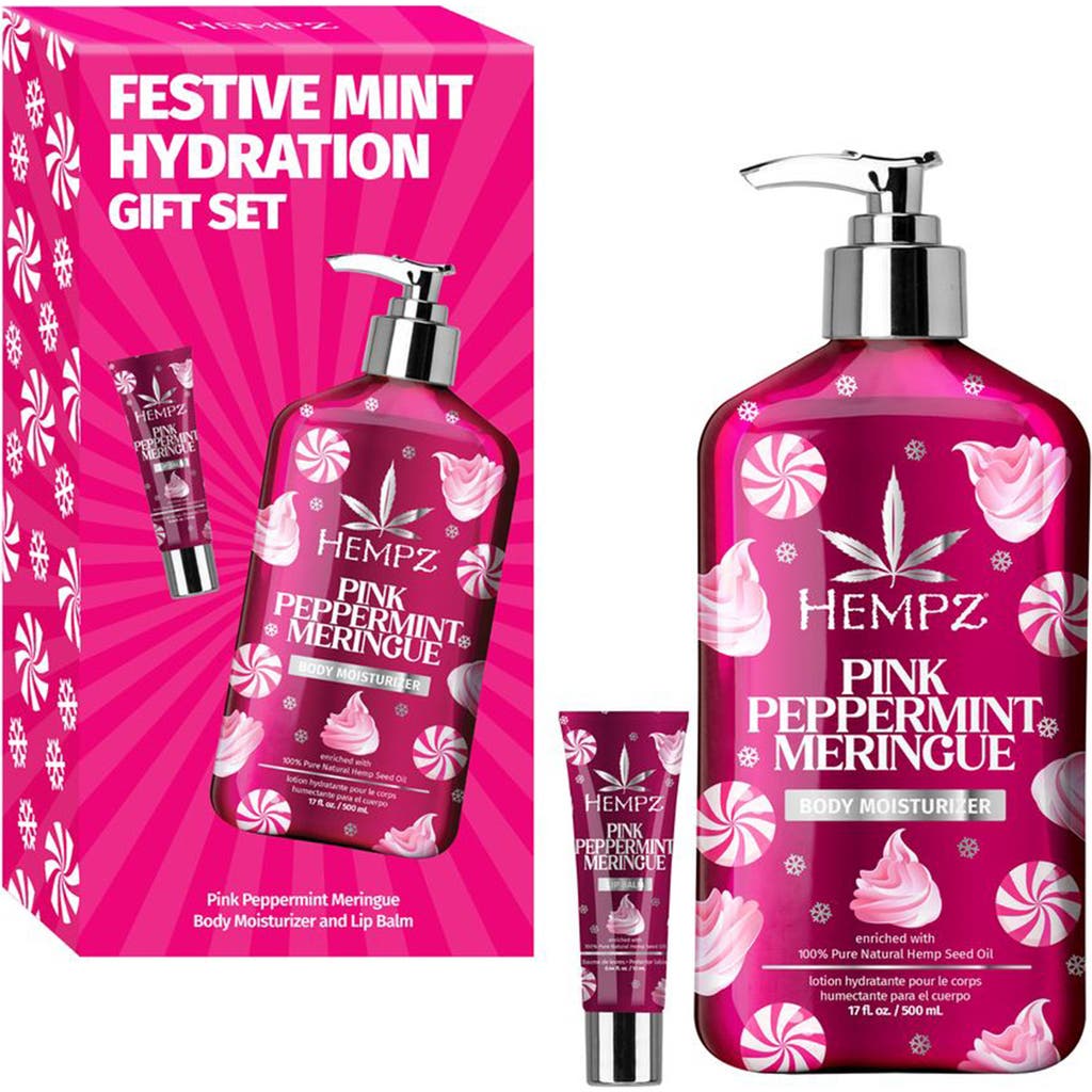 Hempz Festive Mint Hydration Gift Set In Transparent