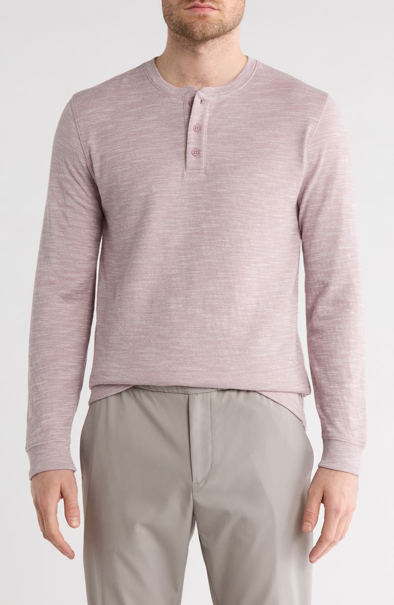 Vince Heather Double Face Henley, Main, color, Shadow Mauve/ Ivory