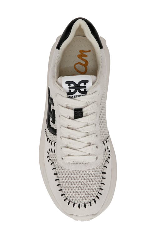 Shop Sam Edelman Langley Woven Sneaker In Ivory/black