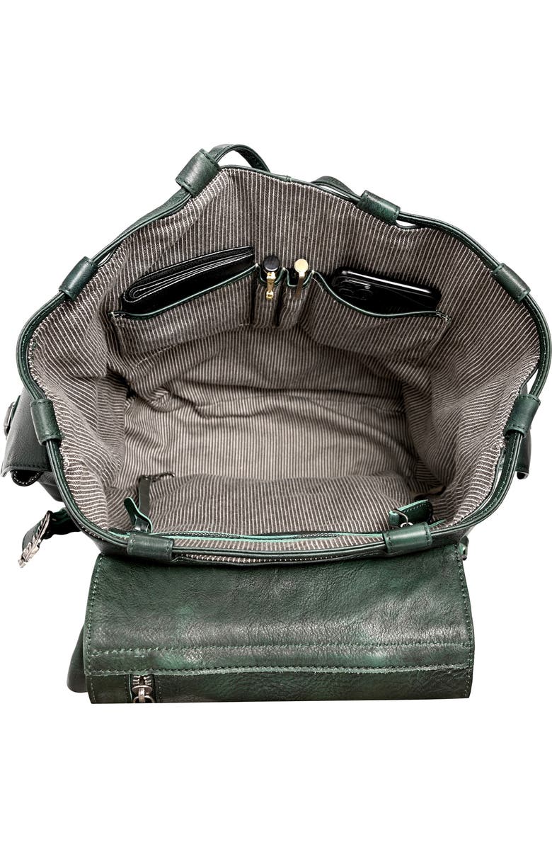 OLD TREND Bryan Leather Backpack, Alternate, color, Vintage Green