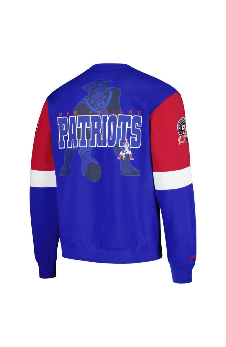 Mitchell & Ness Men's Mitchell & Ness Royal New England Patriots Big & Tall Fleece Pullover Sweatshirt, Alternate, color, Royal