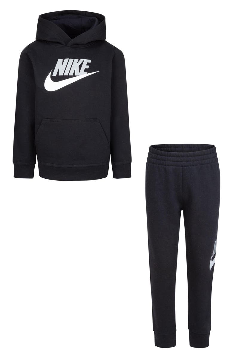 Nike Club Logo Print Pullover Hoodie & Joggers Set, Main, color, 