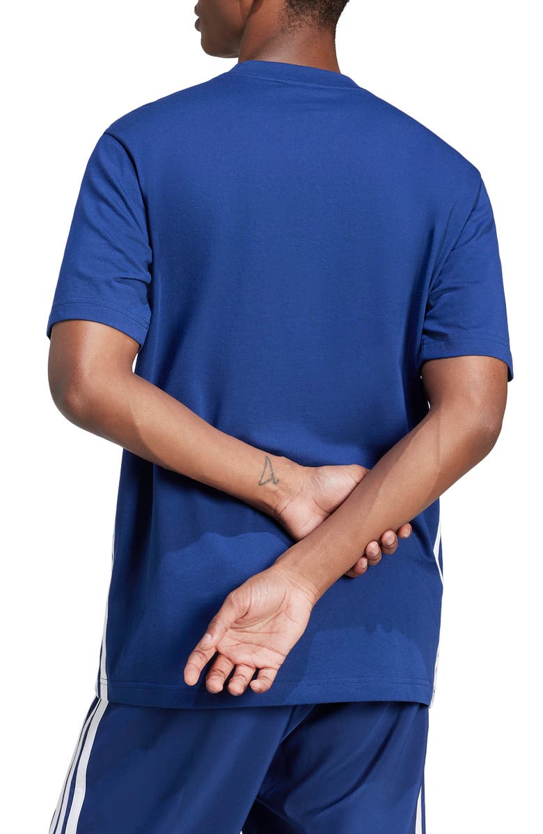 adidas 3-Stripes Cotton T-Shirt, Alternate, color, Dark Blue/ White