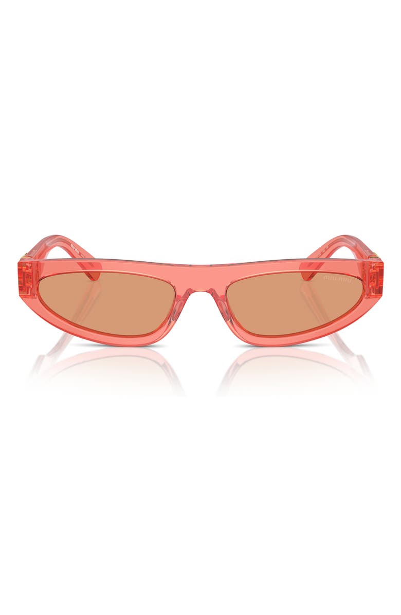 Miu Miu 56mm Irregular Sunglasses, Alternate, color, Orange
