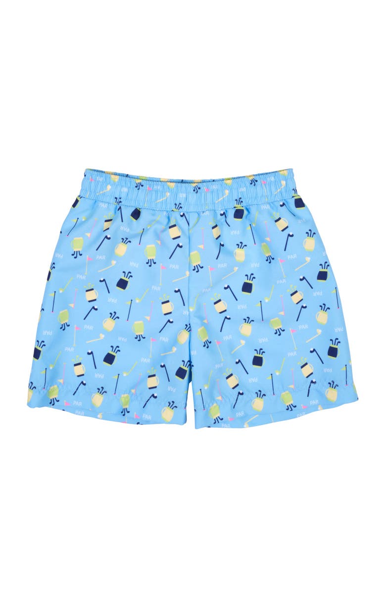 Florence Eiseman Golf Print Swim Trunk, Main, color, Blue/Multi