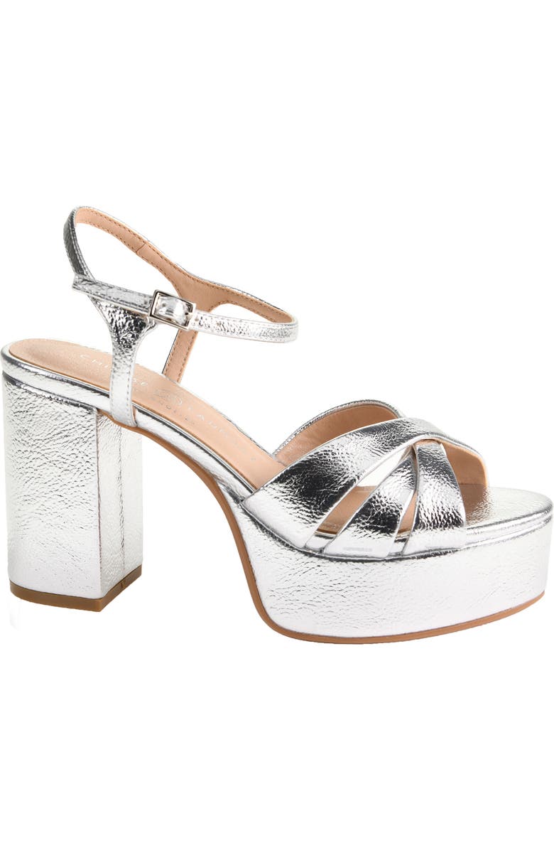 Chinese Laundry Tessa Metallic Ankle Strap Platform Sandal, Alternate, color,