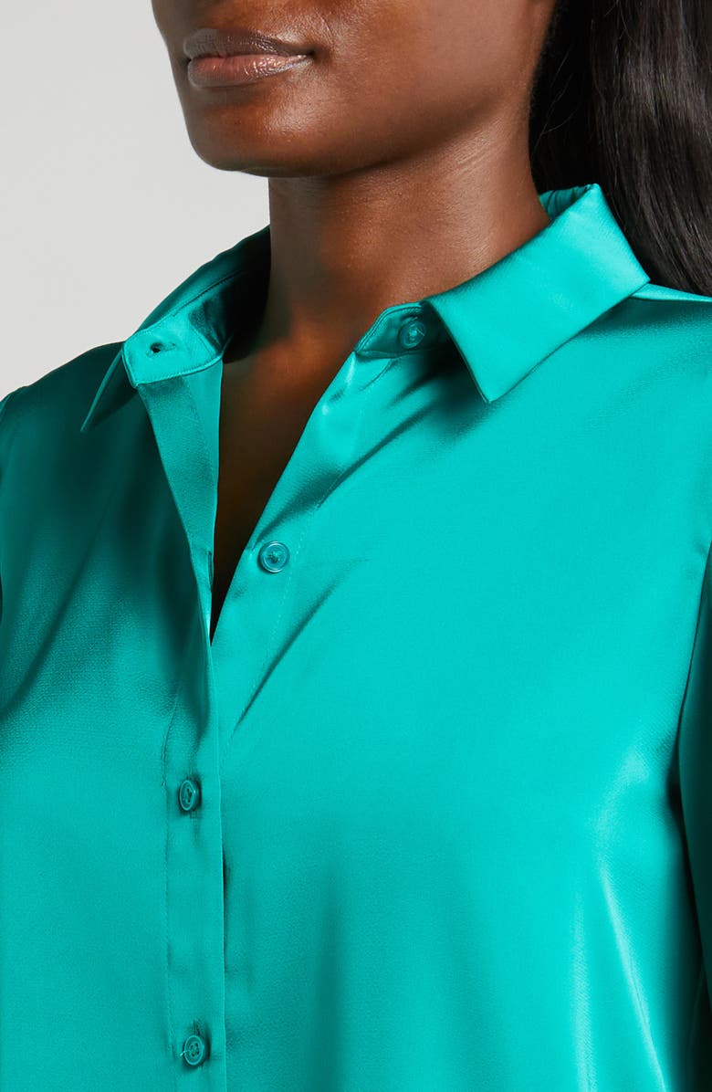 Halogen<sup>®</sup> Button-Up Shirt, Alternate, color, Miami Green