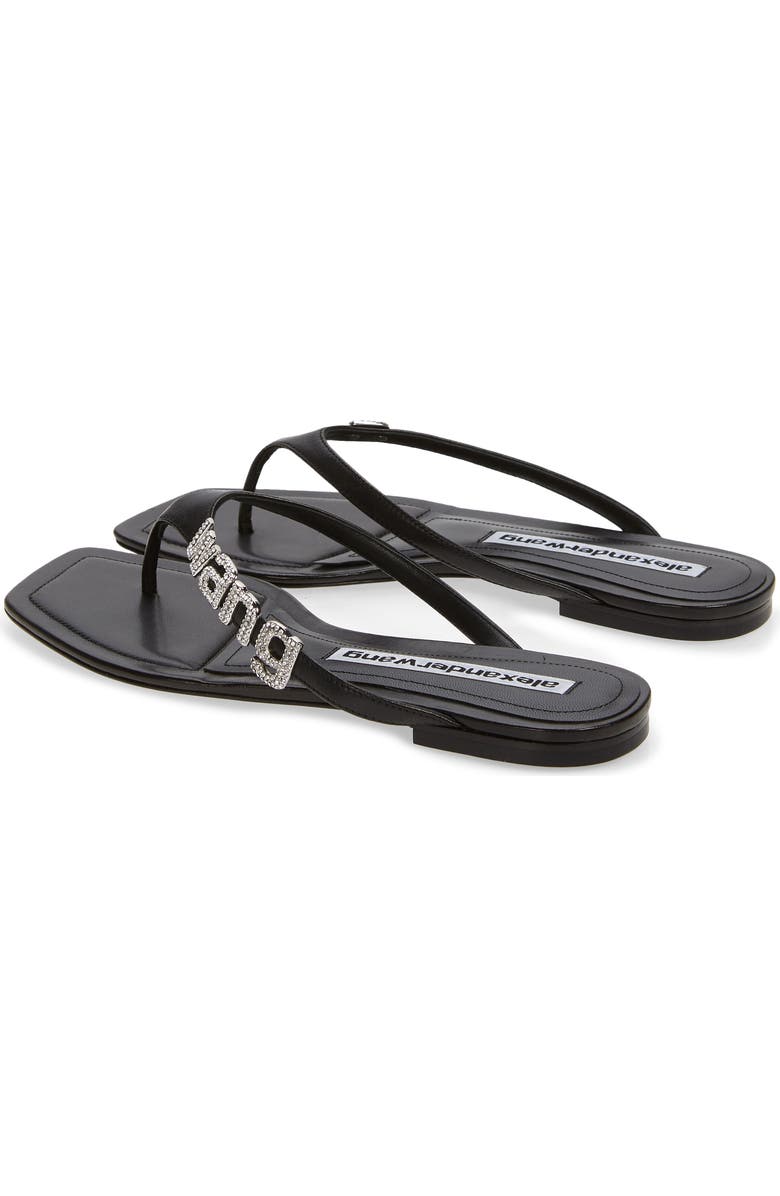 Alexander Wang Ivy Rhinestone Logo Sandal, Alternate, color,