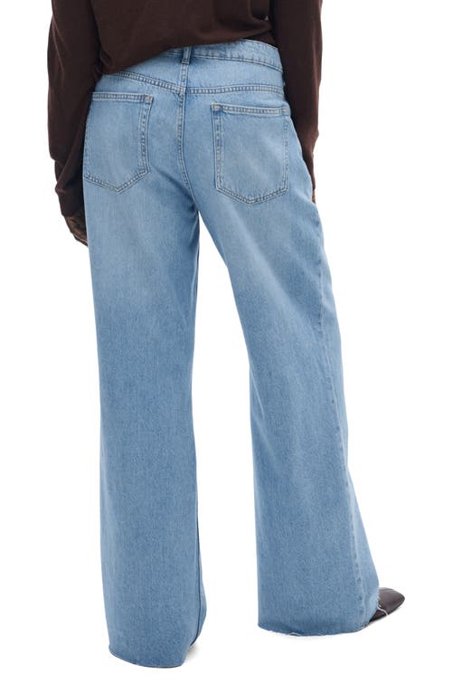 Mango Danila Wide Leg Jeans In Medium Blue