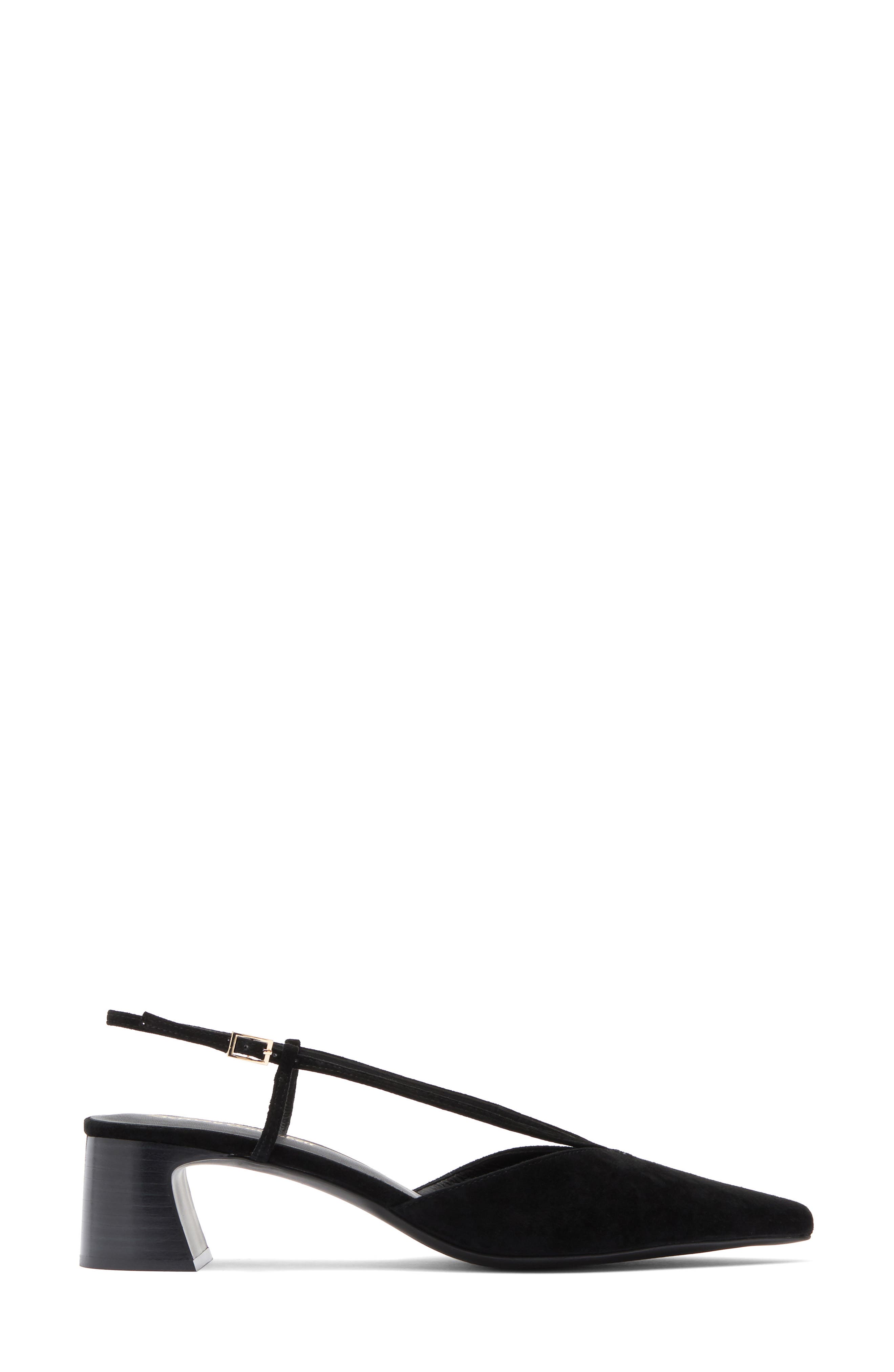 Jeffrey Campbell Annemarie Slingback Pointed Toe Pump, Alternate, color, Black Suede