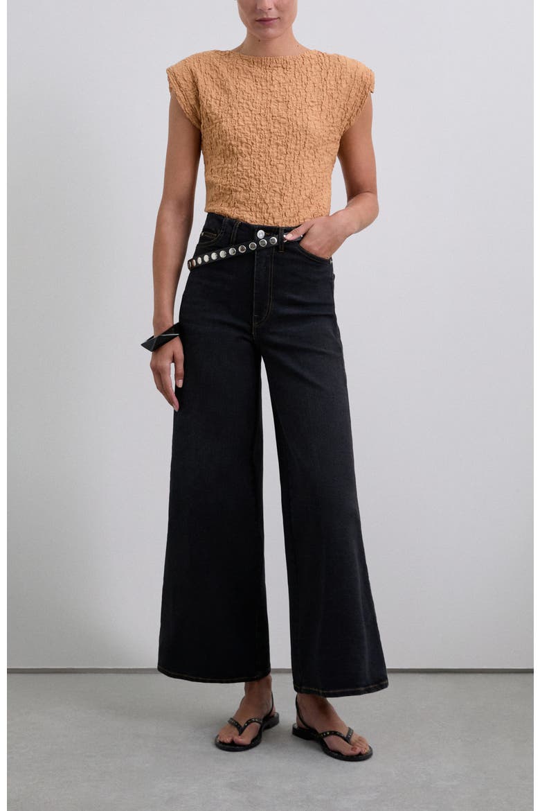 Culotte Denim, Alternate, color, Black
