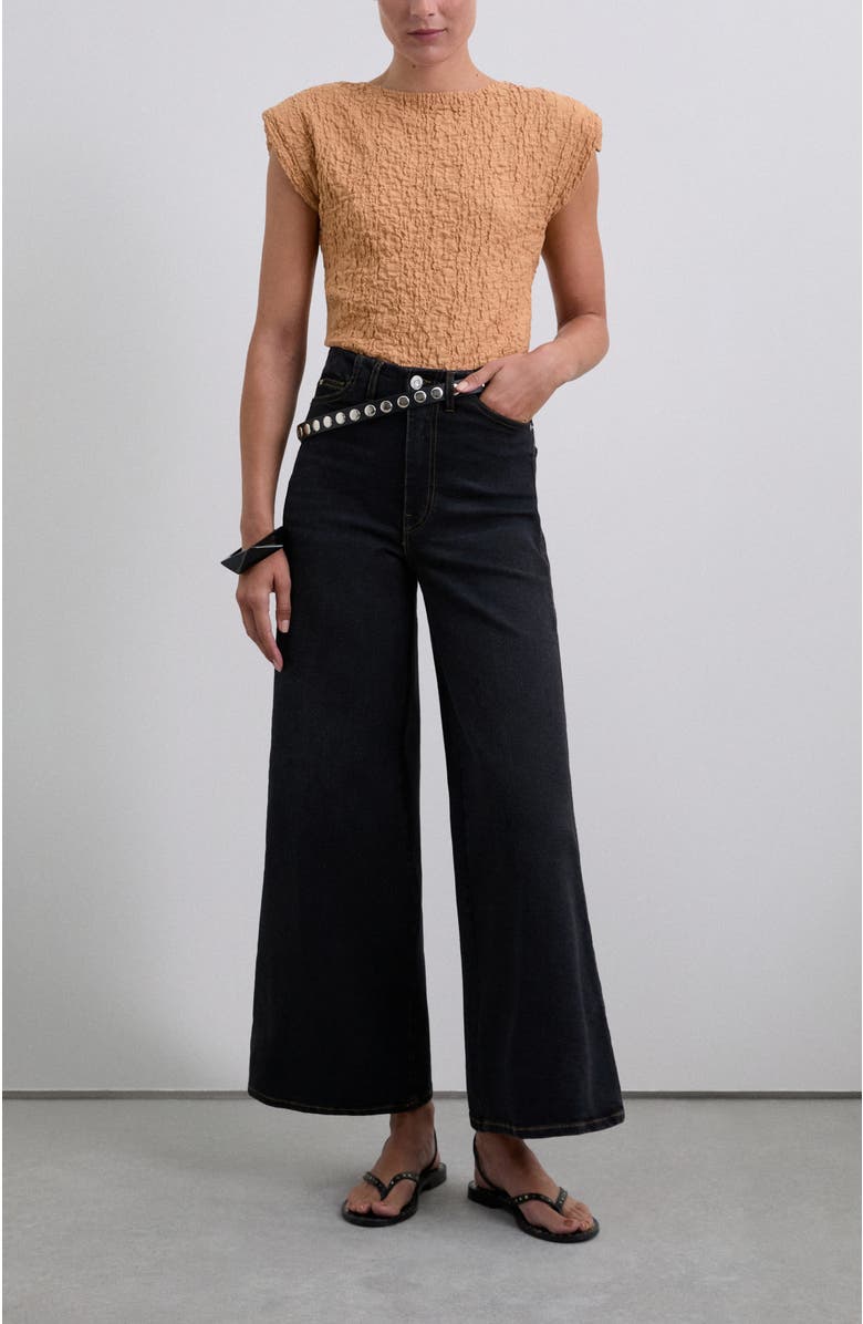 Scalpers Culotte Denim, Alternate, color, Black