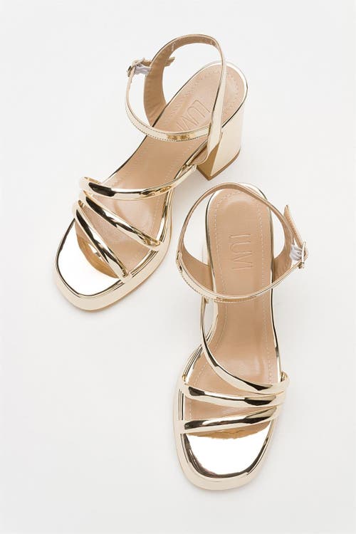 Prologue Shoes Heas Platform Sandal In Gold