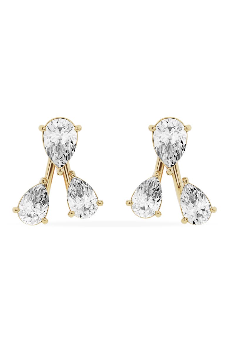 18K Gold Trio Lab Created Diamond Fashion Stud Earrings - 3.5 ctw (Nordstrom Exclusive), Main, color, 18K YELLOW GOLD