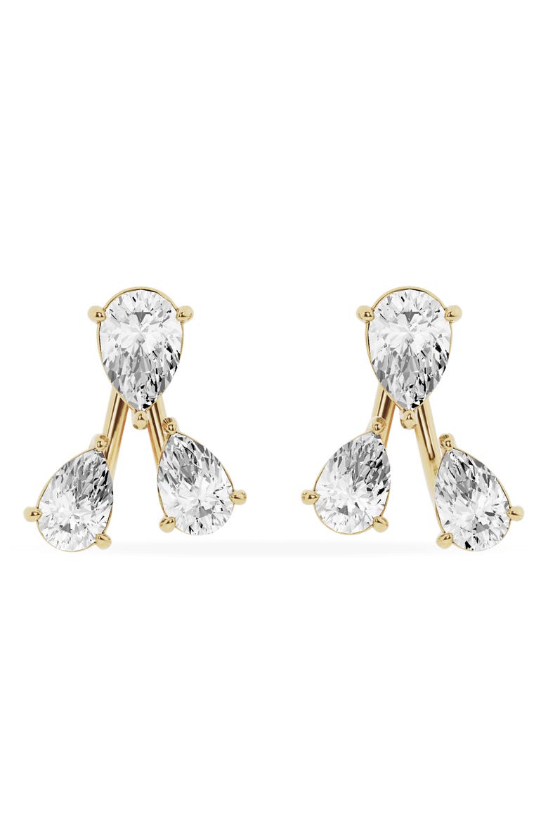 Jennifer Fisher 18K Gold Trio Lab Created Diamond Fashion Stud Earrings - 3.5 ctw, Main, color, 18K Yellow Gold