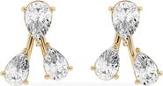 Jennifer Fisher 18K Gold Trio Lab Created Diamond Fashion Stud Earrings - 3.5 ctw