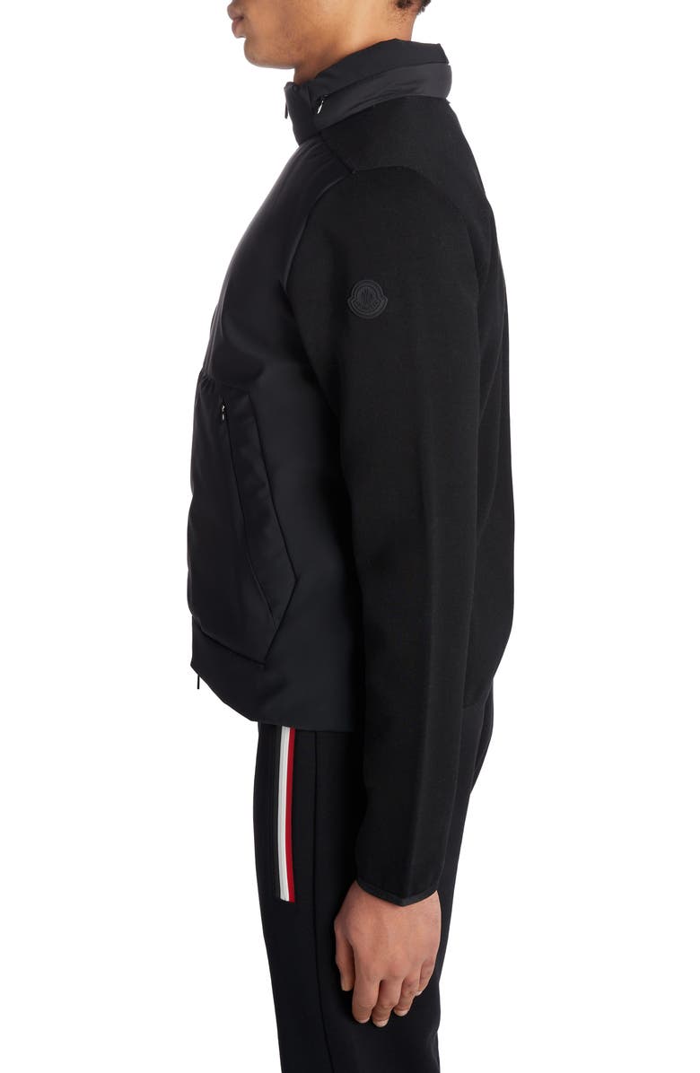Moncler Nylon Front Tricot Jacket, Alternate, color, 