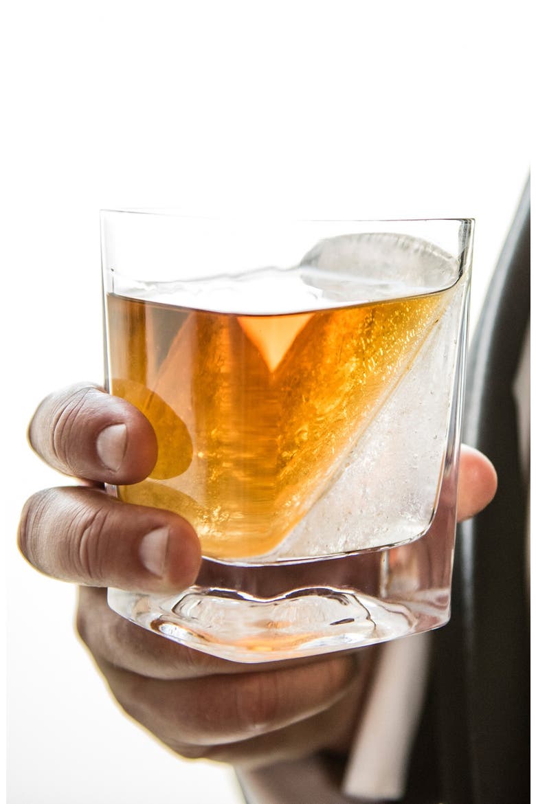 'Whiskey Wedge' Double Old-Fashioned Glass, Alternate, color, CLEAR