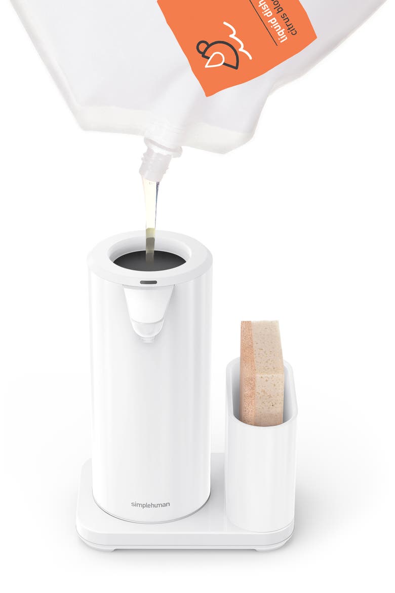 Rechargeable Liquid Soap Sensor Pump & Caddy, Alternate, color, WHITE