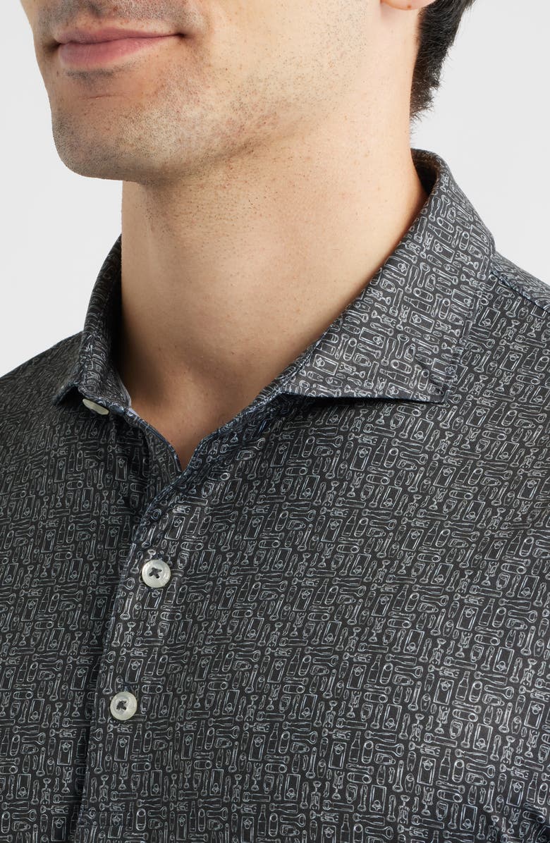 johnnie-O Popping Tops Beverage Opener Print Featherweight Performance Polo, Alternate, color,