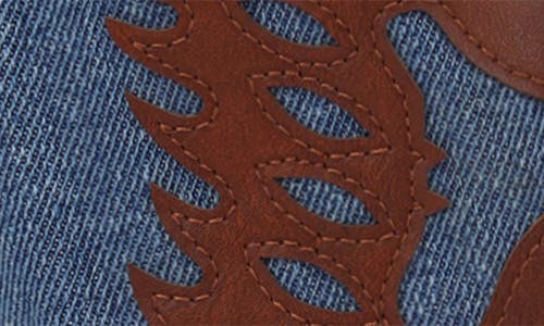 Seven7 Frayed Foldover Western Boot In Brown