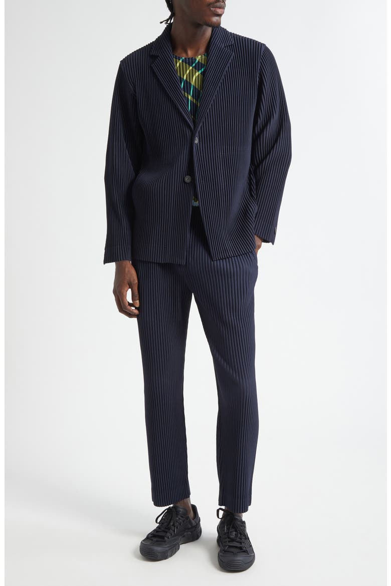 Basics Pleated Straight Leg Pants (Men) | Nordstrom