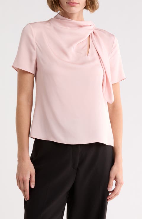 Twist Scarf Silk Top