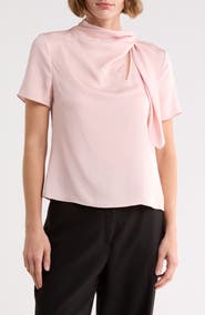 Theory Twist Scarf Silk Top
